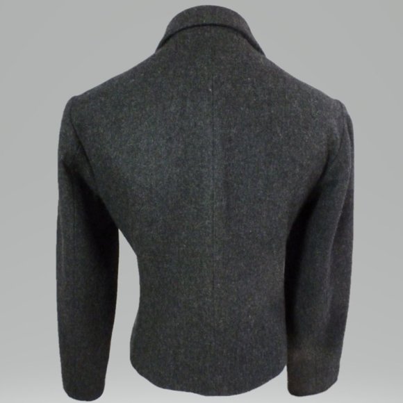 J Crew 4P Gray Double Breasted Cropped Jacket - Picture 4 of 6